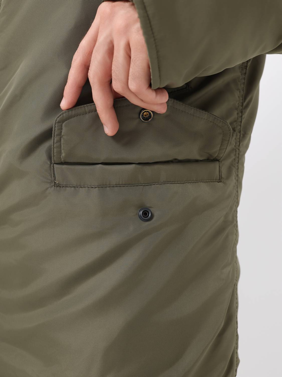 Куртка / Парка теплая мужская "N-3B Logo Oxford" (OG-107 Green) Alpha Industries
