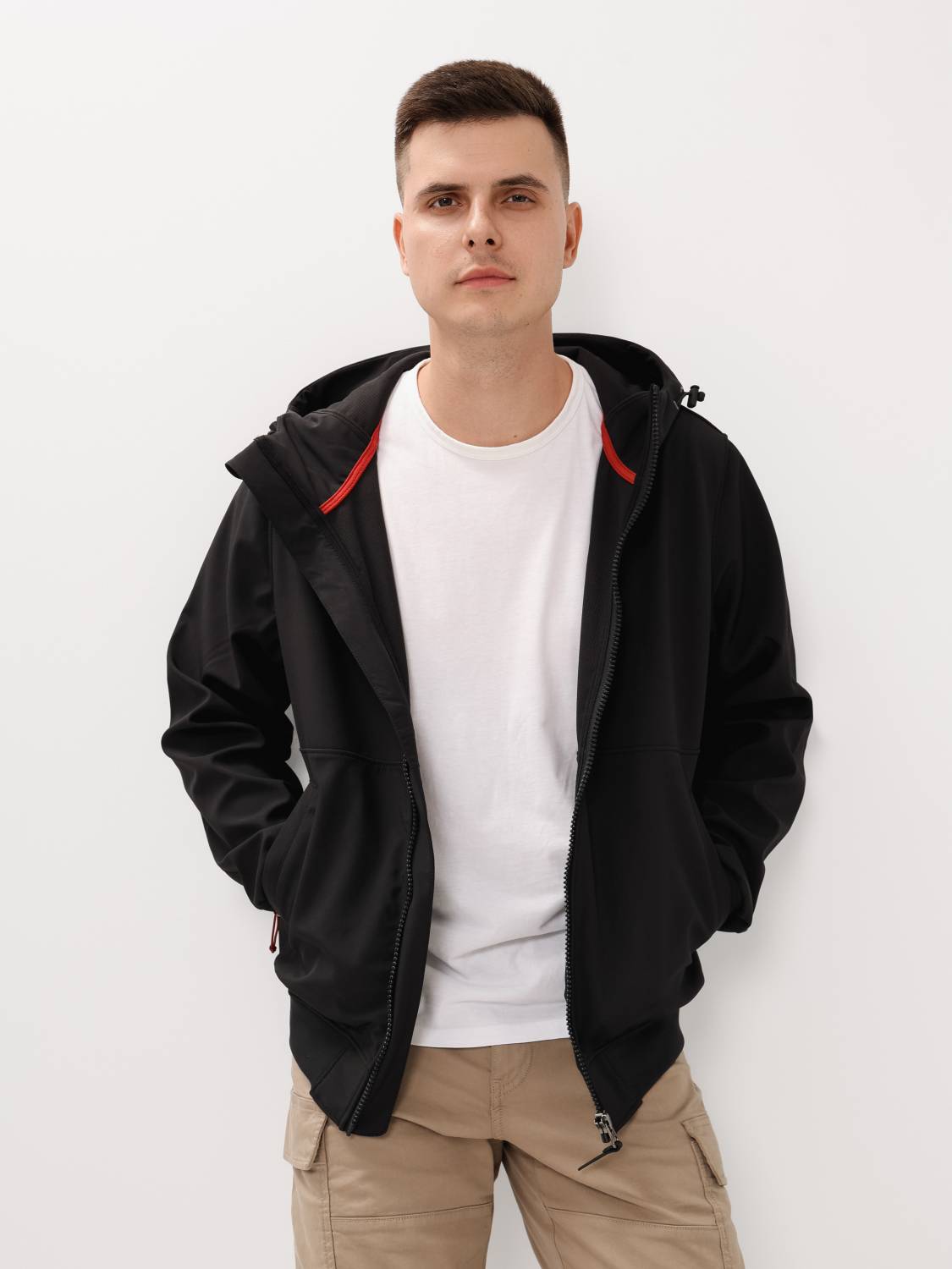 Куртка / Ветровка мужская "Riggs Softshell" (Black) Vintage Industries