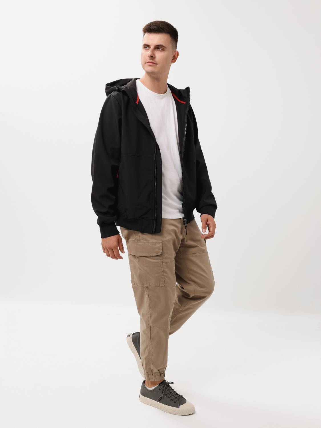 Куртка / Ветровка мужская "Riggs Softshell" (Black) Vintage Industries