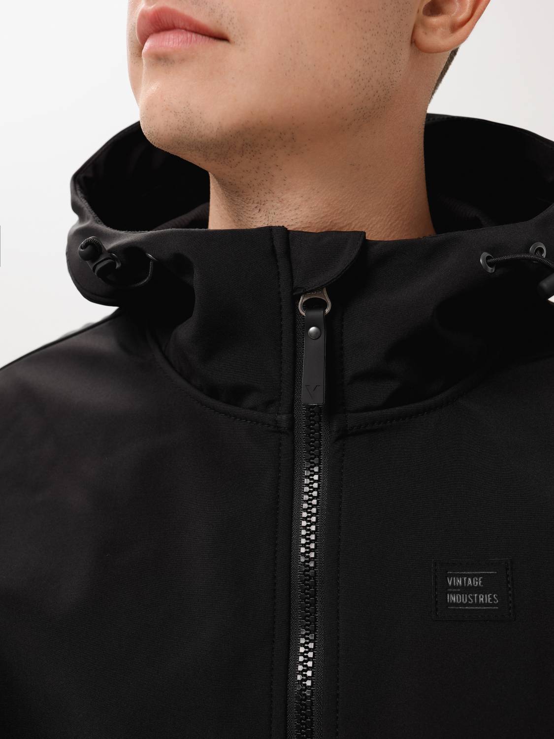 Куртка / Ветровка мужская "Riggs Softshell" (Black) Vintage Industries