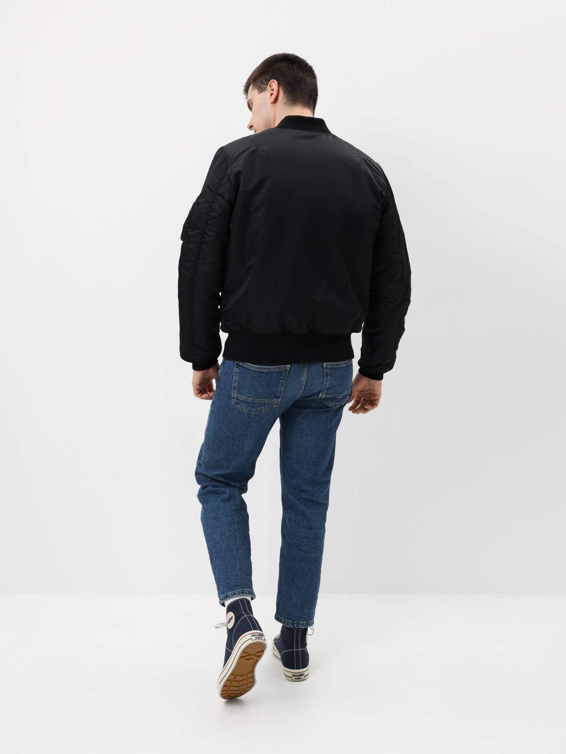 Куртка / Бомбер утепленный мужской ''MA-1 MOD'' (Black) Alpha Industries