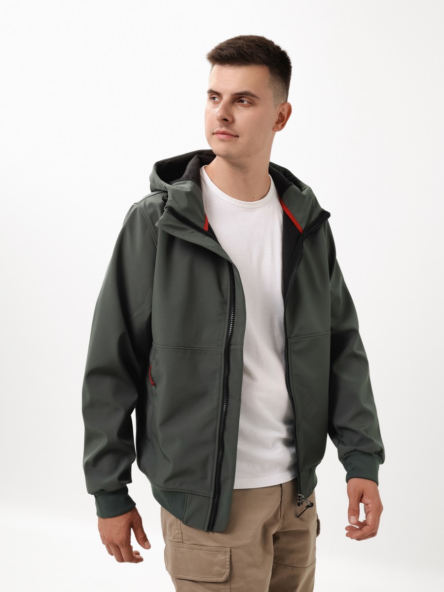 Куртка / Ветровка мужская "Riggs Softshell" (Graphite) Vintage Industries 