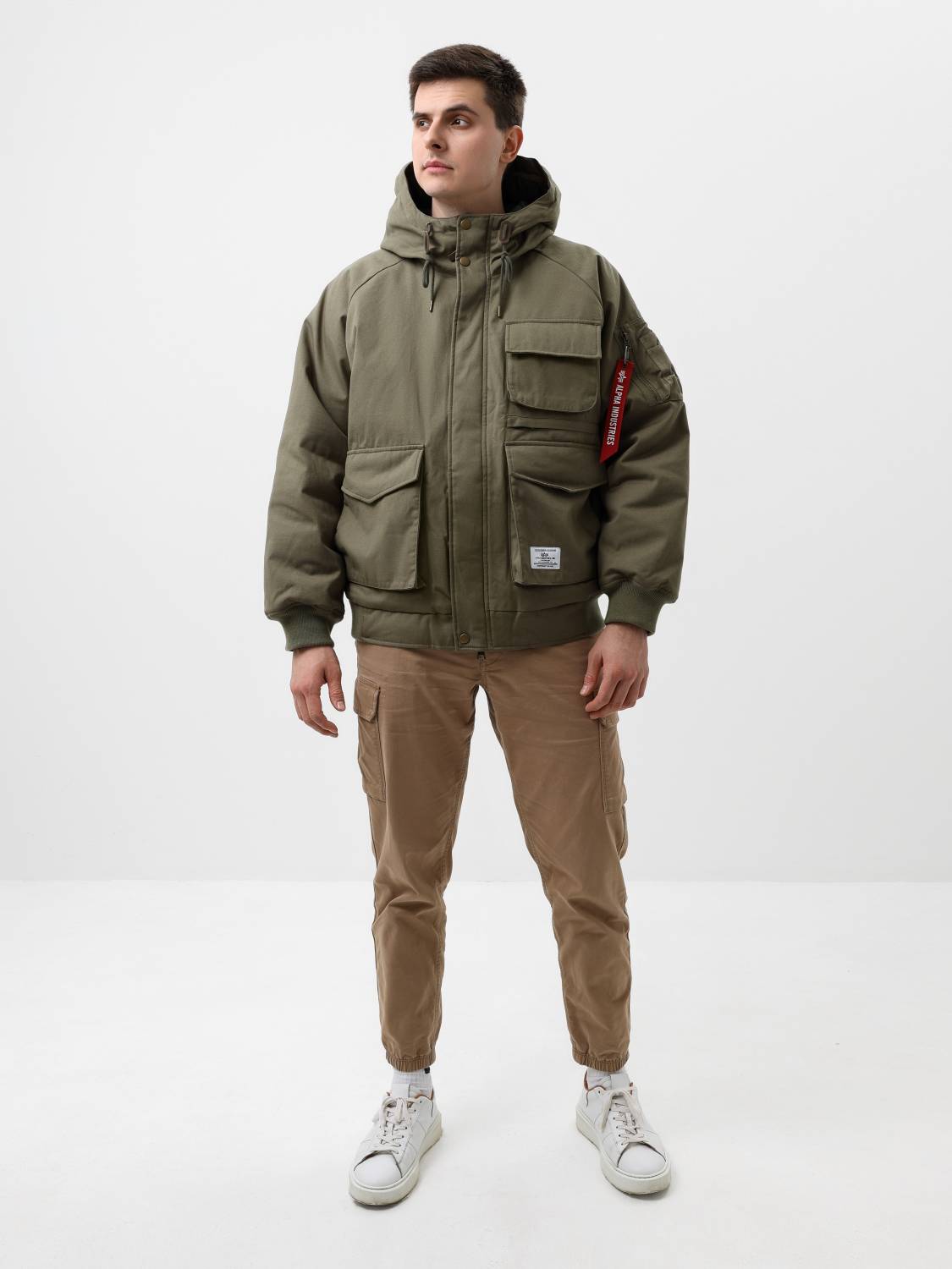 Куртка / Бомбер утепленный мужской ''MA-1 Hunting MOD'' (OG-107 Green) Alpha Industries