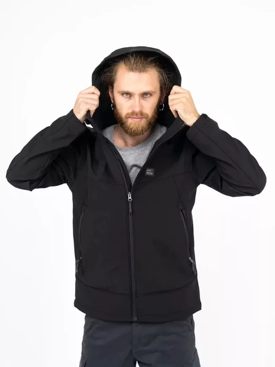 Куртка / Ветровка мужская "Alford Softshell" (Black) Vintage Industries Куртка / Ветровка мужская "Alford Softshell" (Black) Vintage Industries