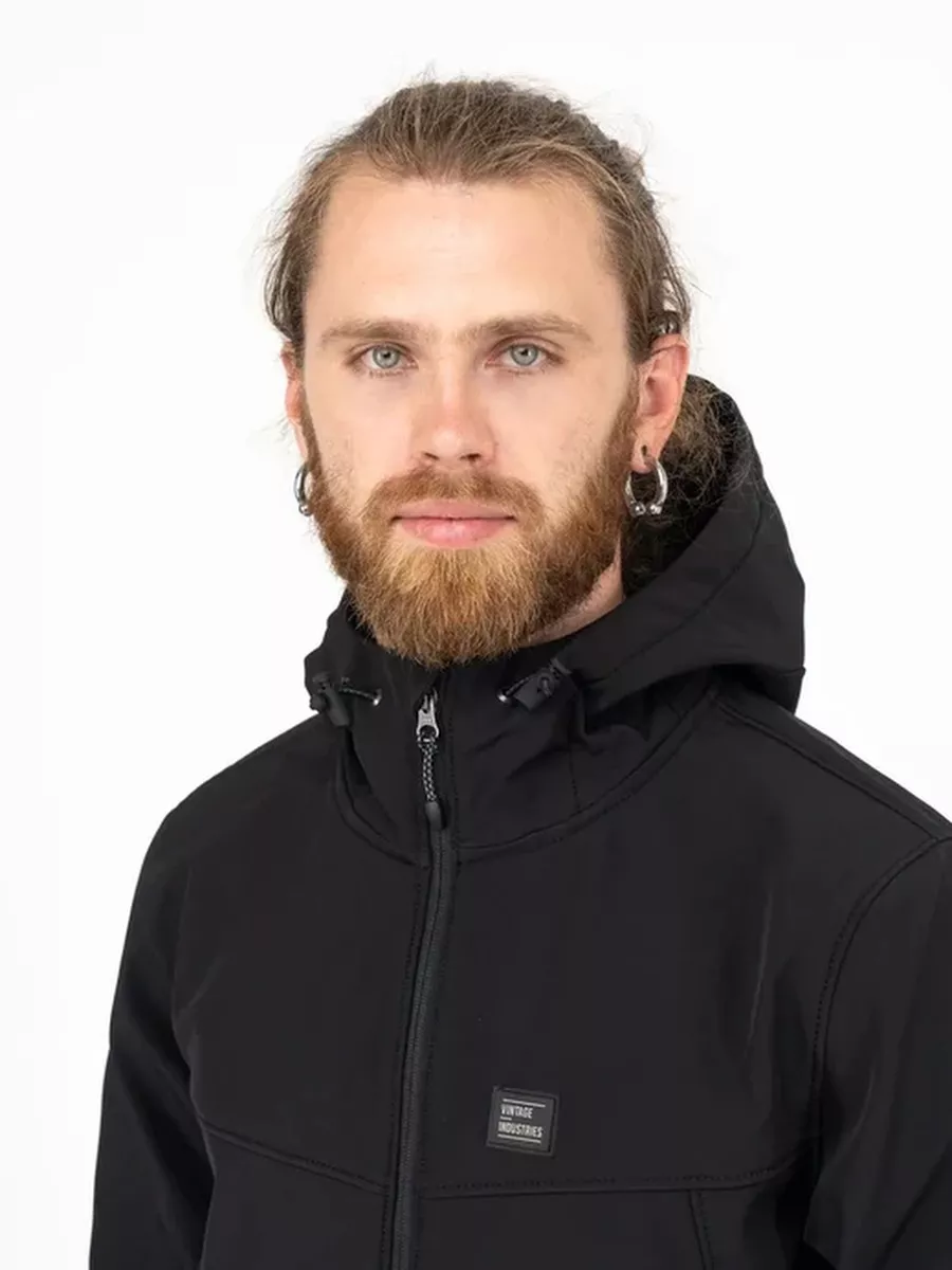 Куртка / Ветровка мужская "Alford Softshell" (Black) Vintage Industries Куртка / Ветровка мужская "Alford Softshell" (Black) Vintage Industries