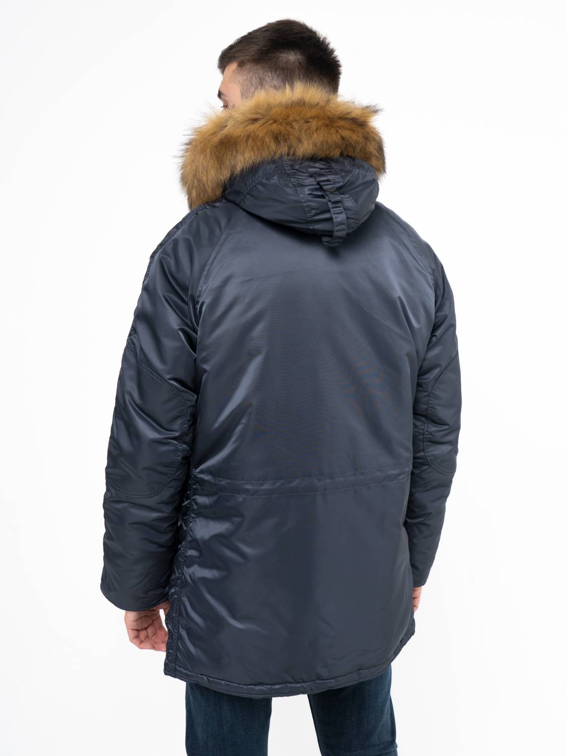 Куртка / Парка теплая мужская "Slim Fit N-3B" (Steel Blue) Alpha Industries