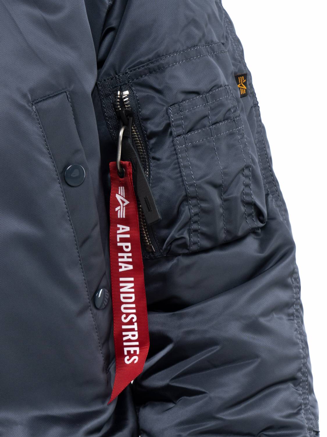 Куртка / Парка теплая мужская "Slim Fit N-3B" (Steel Blue) Alpha Industries