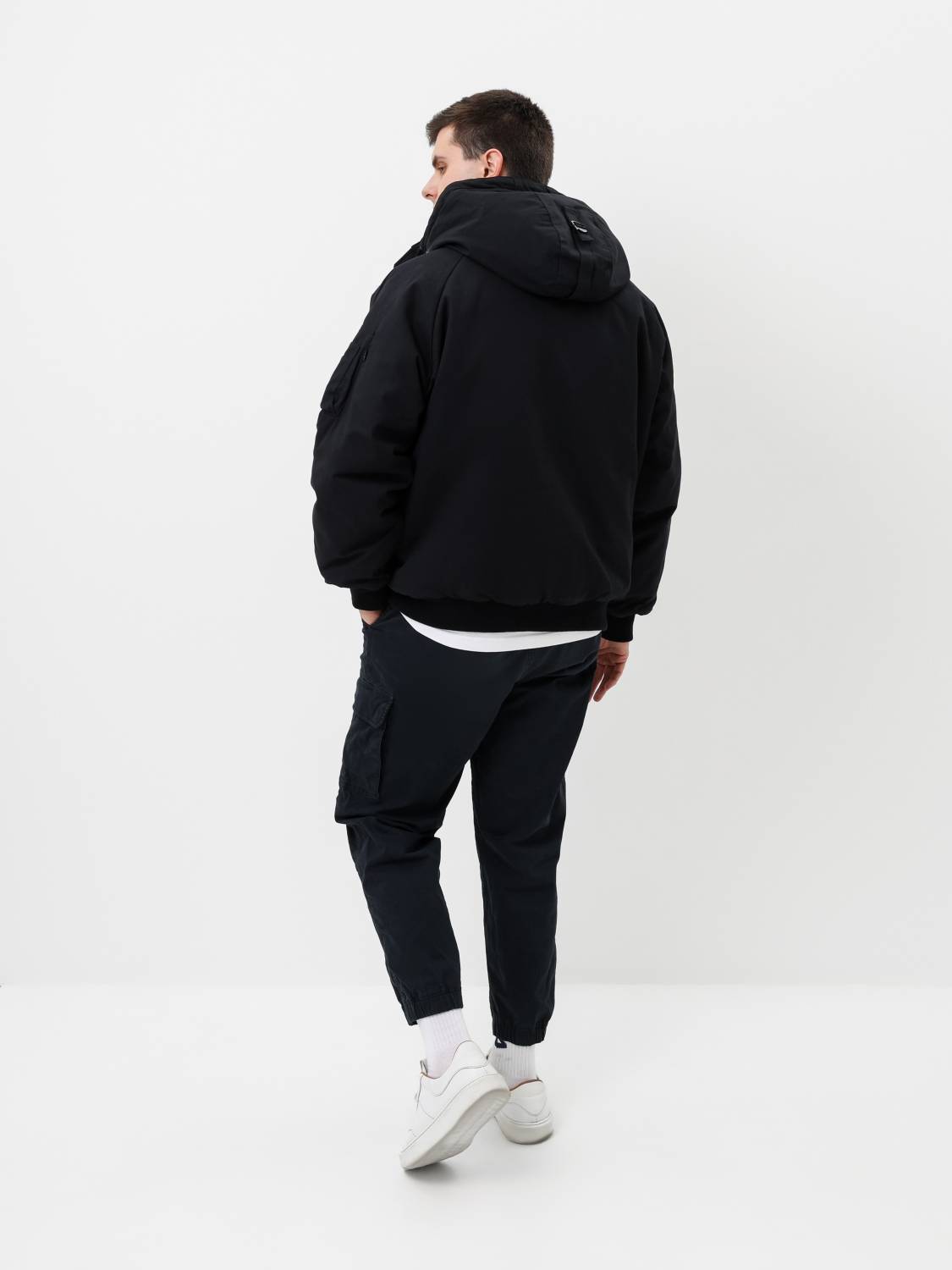 Куртка / Бомбер утепленный мужской ''MA-1 Hunting MOD'' (Black) Alpha Industries
