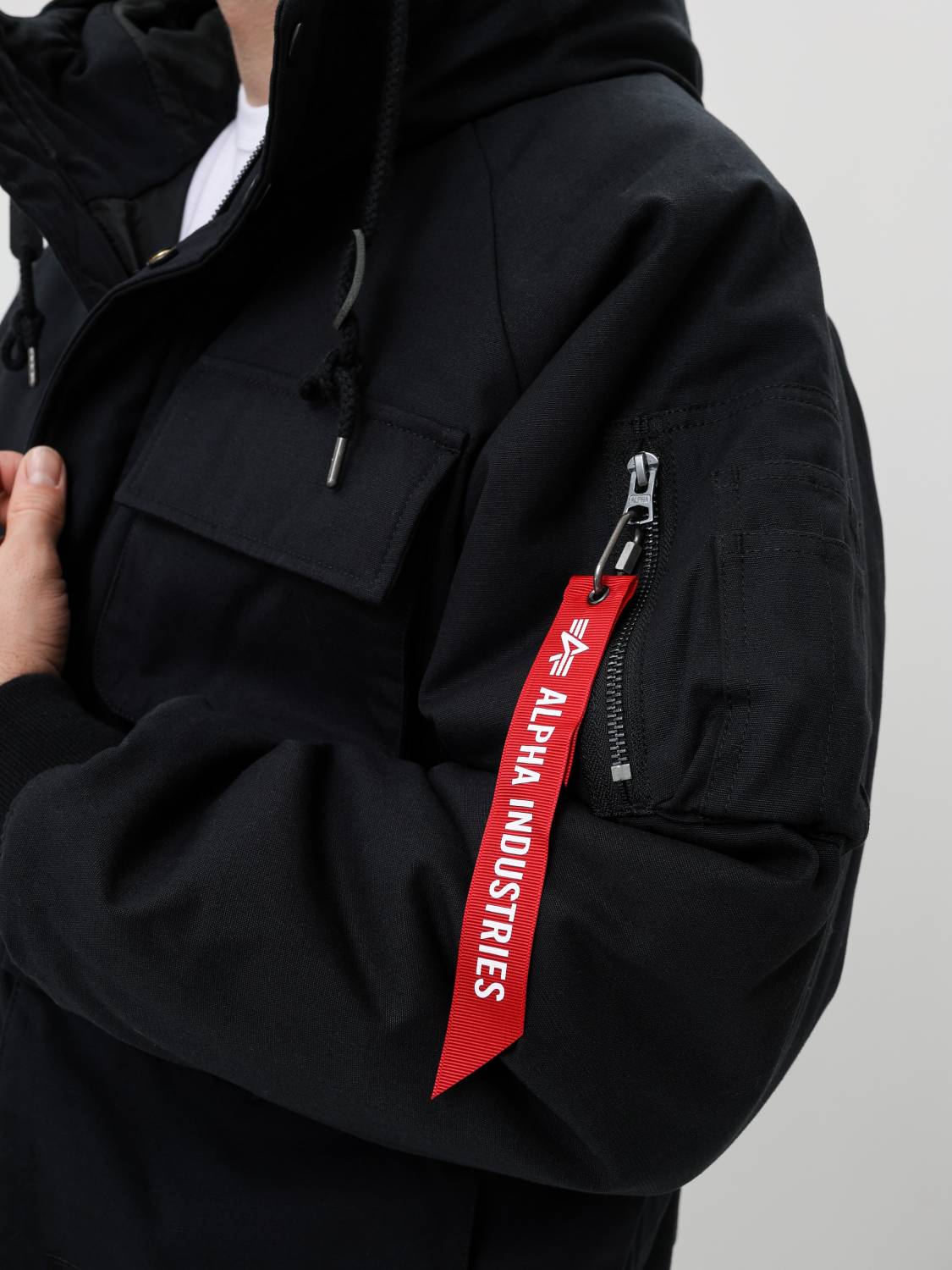 Куртка / Бомбер утепленный мужской ''MA-1 Hunting MOD'' (Black) Alpha Industries