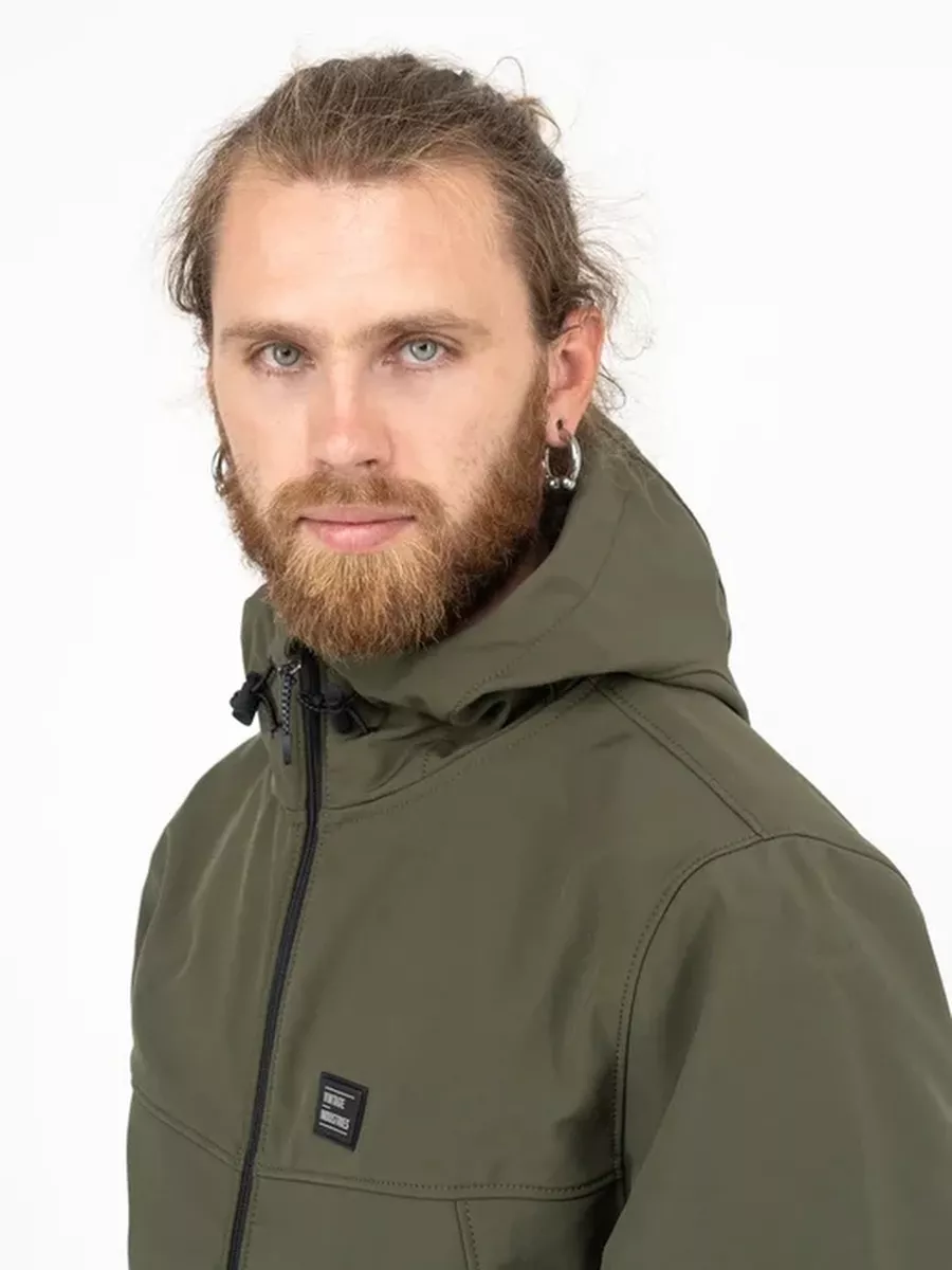Куртка / Ветровка мужская "Alford Softshell" (Dark Oliv) Vintage Industries