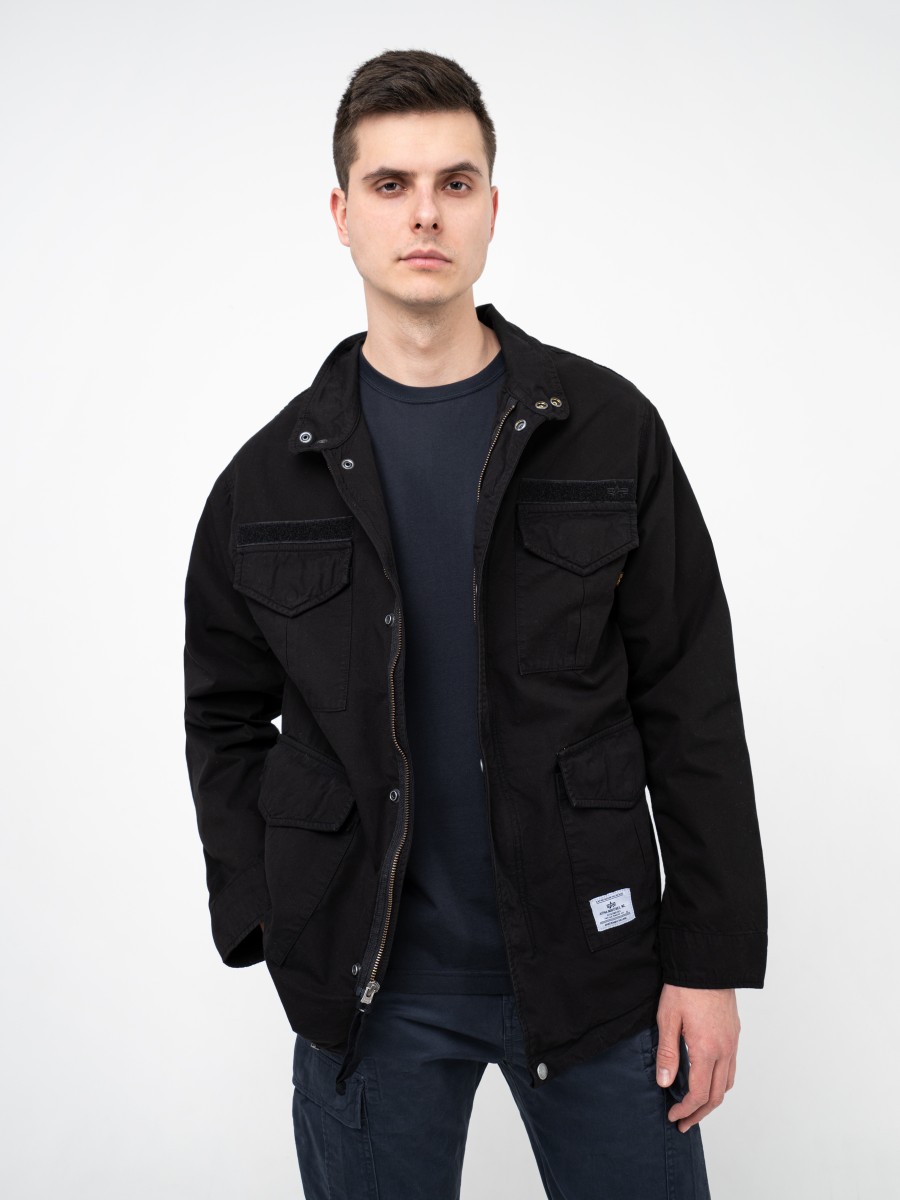 Куртка / Ветровка мужская "M-65 Lightweight" (Black) Alpha Industries