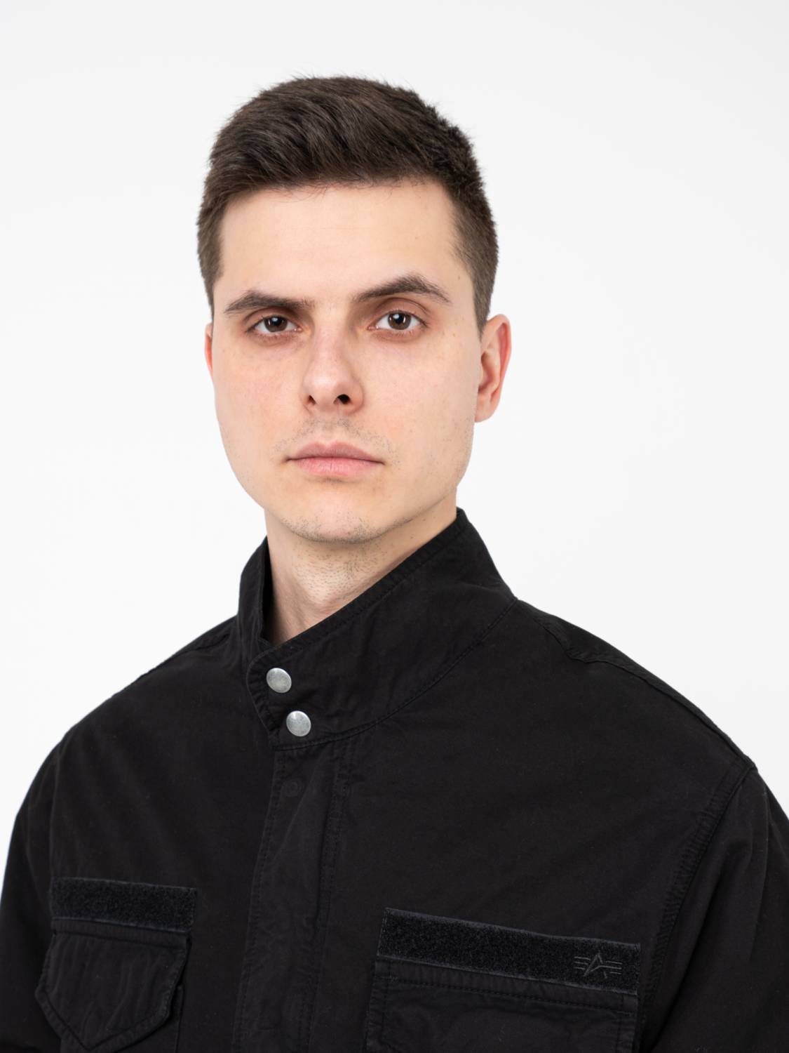 Куртка / Ветровка мужская "M-65 Lightweight" (Black) Alpha Industries