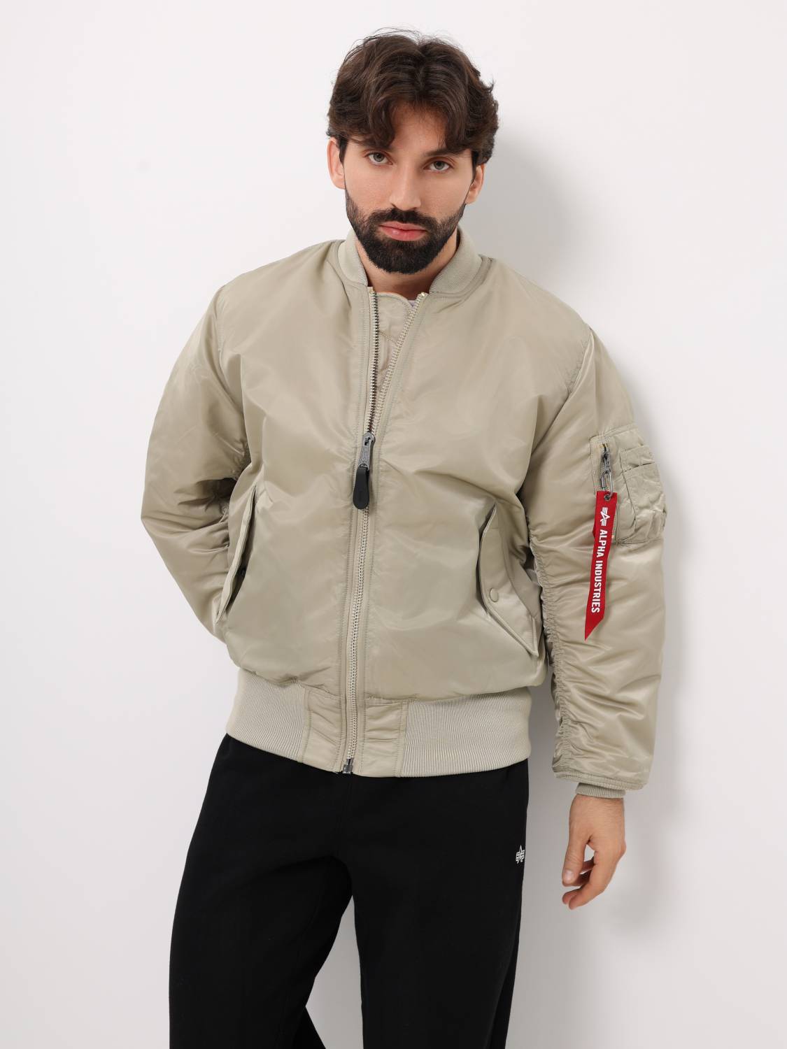 Куртка / Бомбер утепленный мужской ''MA-1'' (Mineral) Alpha Industries