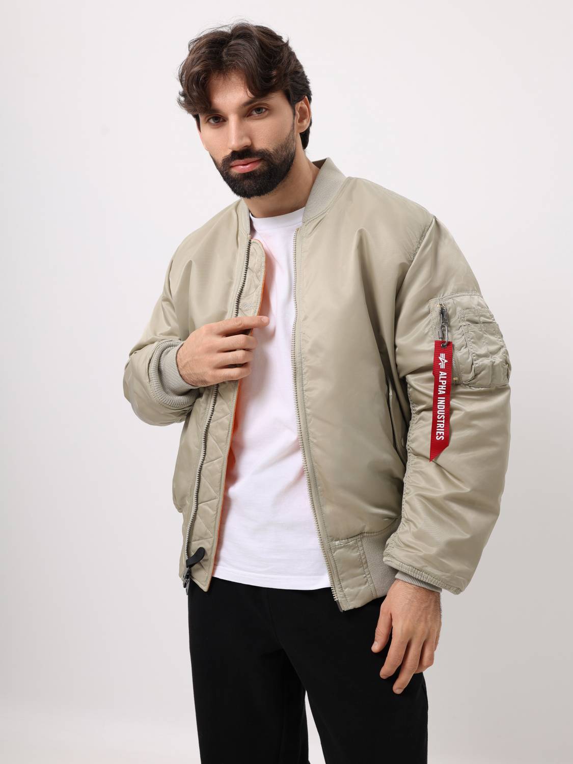 Куртка / Бомбер утепленный мужской ''MA-1'' (Mineral) Alpha Industries