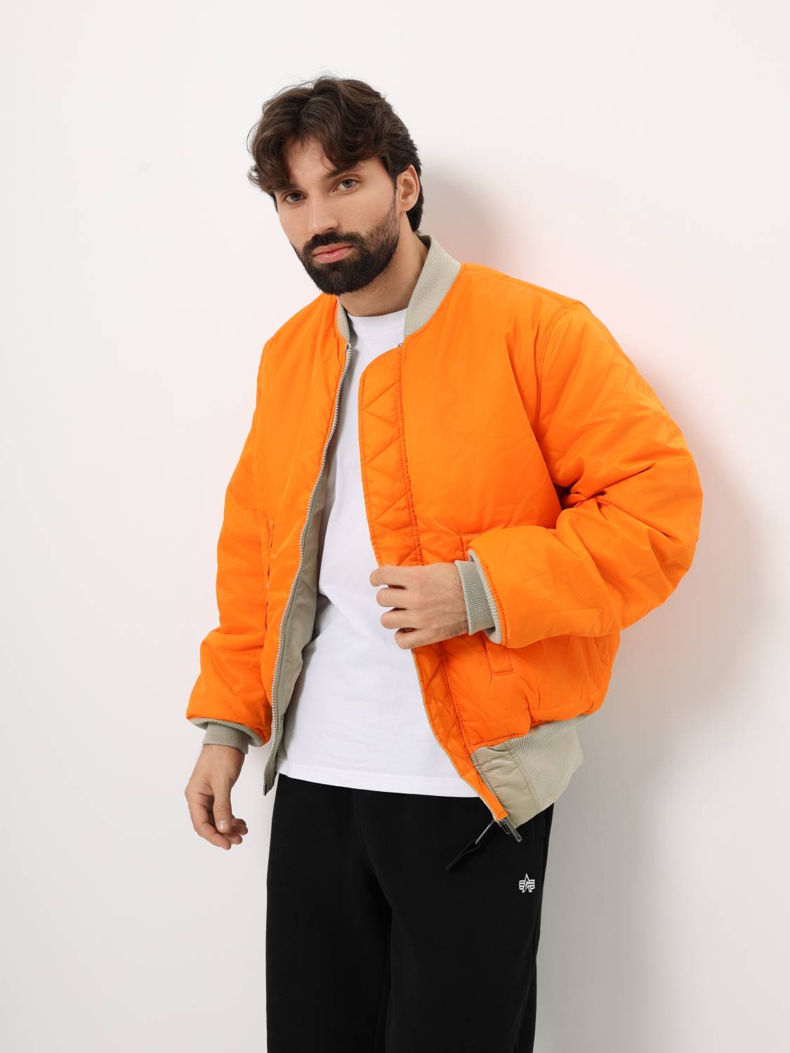 Куртка / Бомбер утепленный мужской ''MA-1'' (Mineral) Alpha Industries