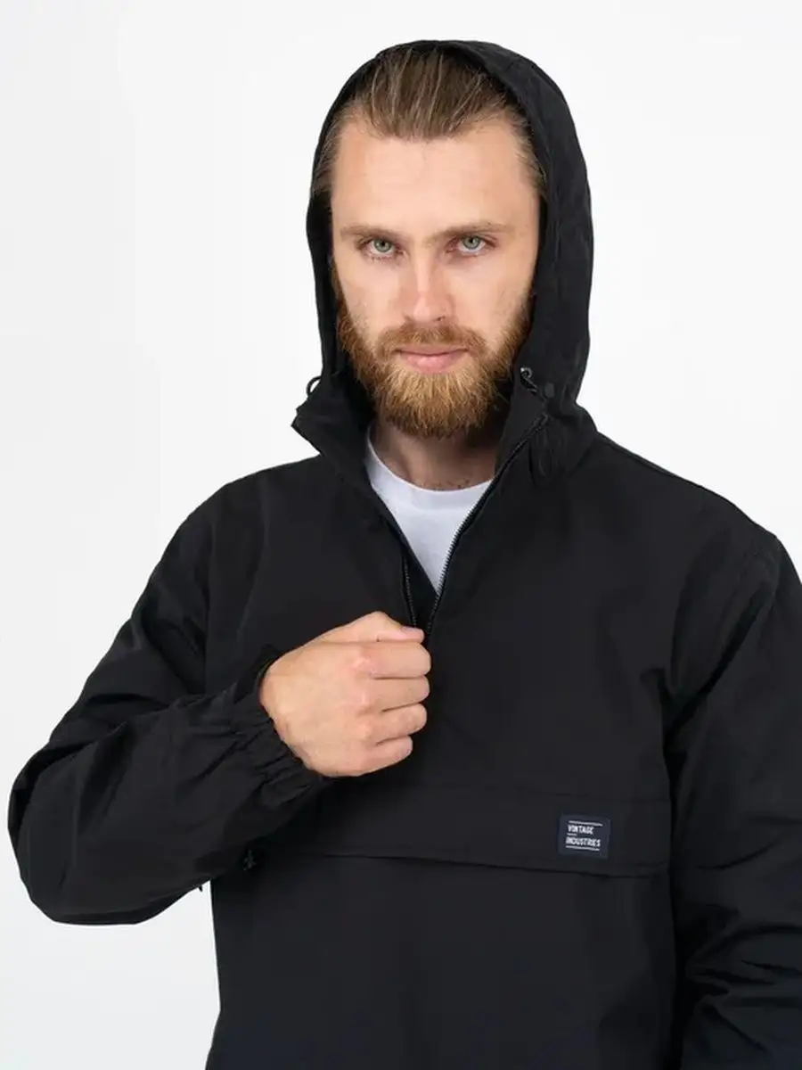 Куртка / Анорак / Ветровка мужская "Shooter" (Black) Vintage Industries Куртка / Анорак / Ветровка мужская "Shooter" (Black) Vintage Industries