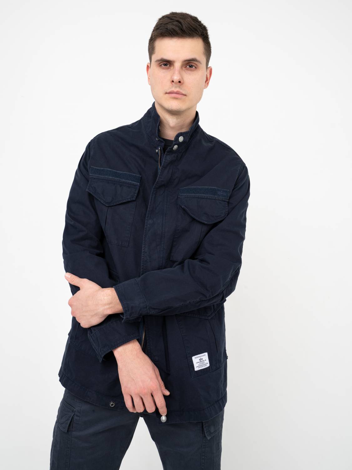 Куртка / Ветровка мужская "M-65 Lightweight" (Replica Blue) Alpha Industries