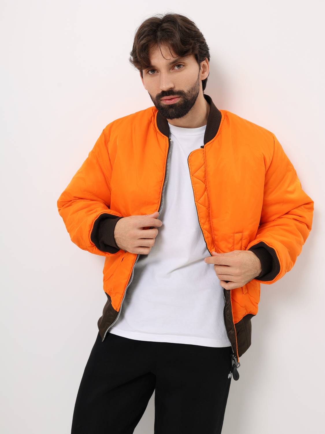 Куртка / Бомбер утепленный мужской ''MA-1'' (Espresso) Alpha Industries