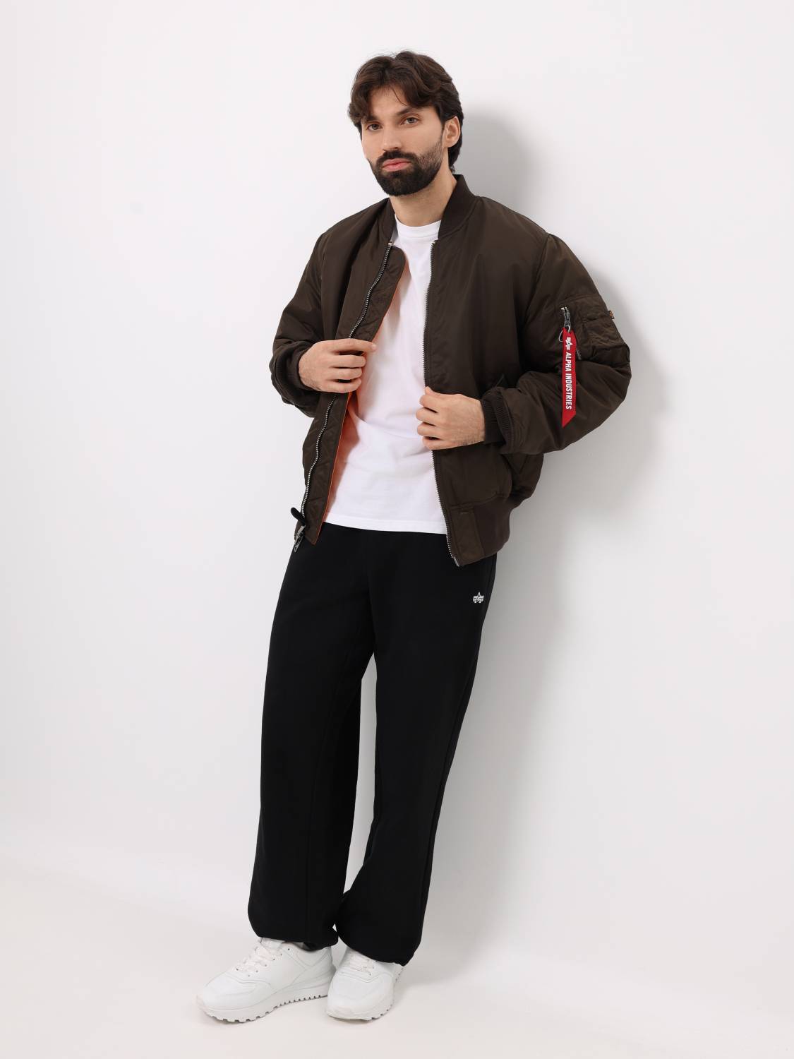 Куртка / Бомбер утепленный мужской ''MA-1'' (Espresso) Alpha Industries