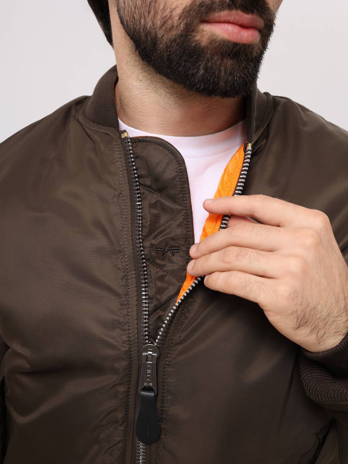Куртка / Бомбер утепленный мужской ''MA-1'' (Espresso) Alpha Industries