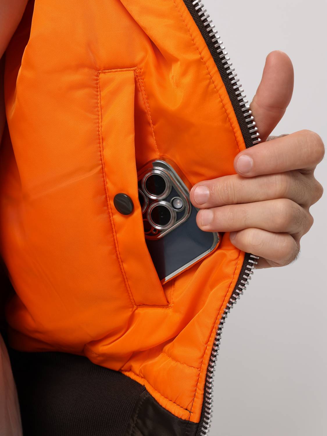 Куртка / Бомбер утепленный мужской ''MA-1'' (Espresso) Alpha Industries
