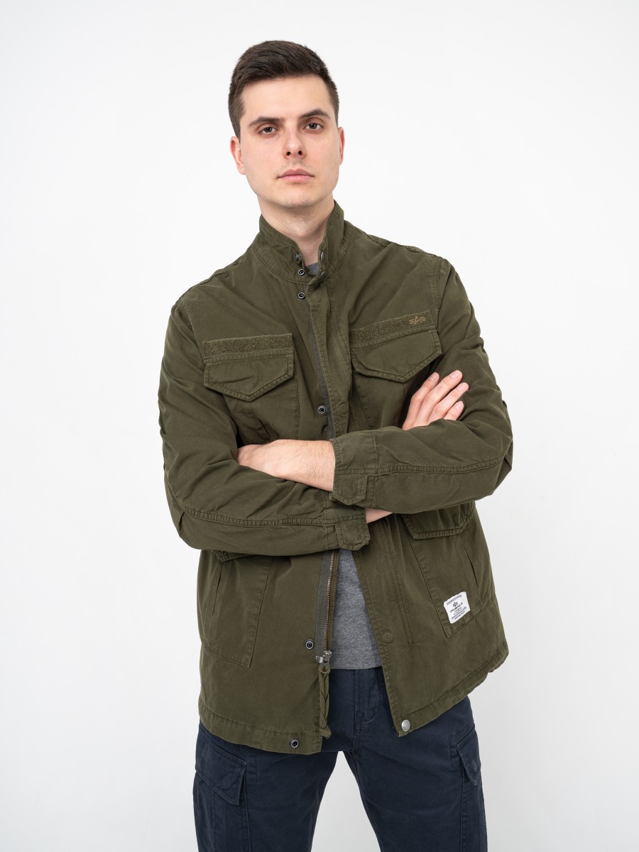 Куртка / Ветровка мужская "M-65 Lightweight" (Dark Green) Alpha Industries