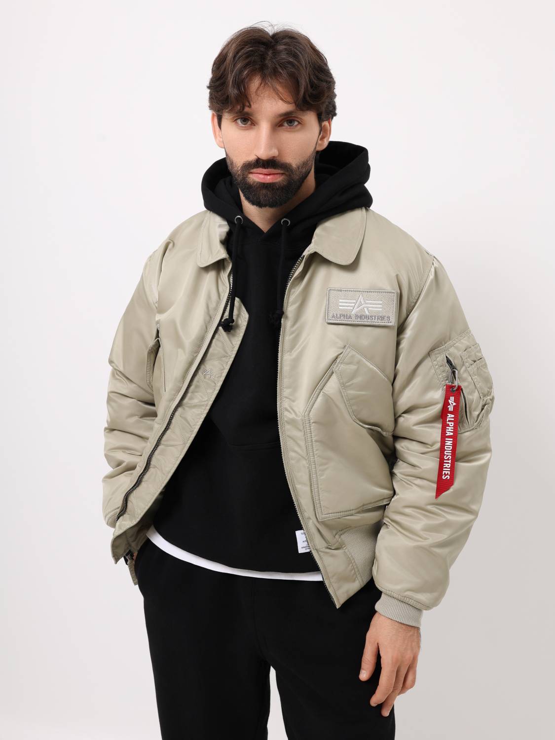 Куртка / Бомбер утепленный мужской "CWU 45/P" (Mineral) Alpha Industries