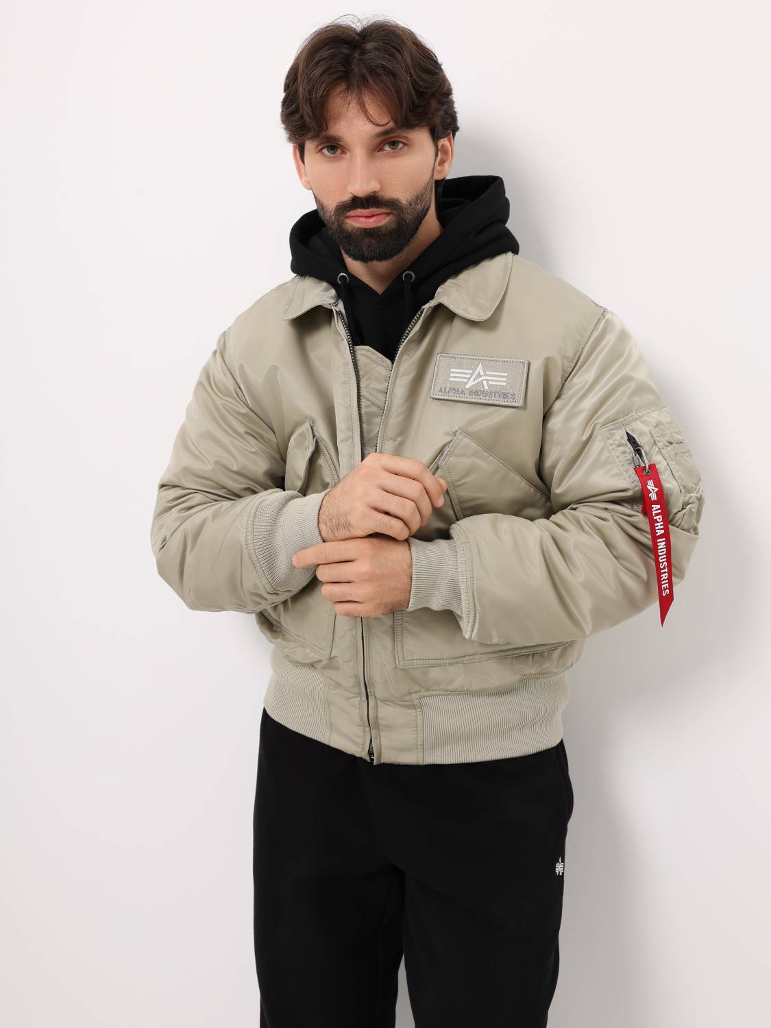 Куртка / Бомбер утепленный мужской "CWU 45/P" (Mineral) Alpha Industries