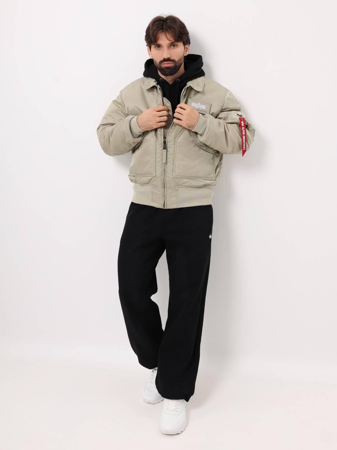 Куртка / Бомбер утепленный мужской "CWU 45/P" (Mineral) Alpha Industries
