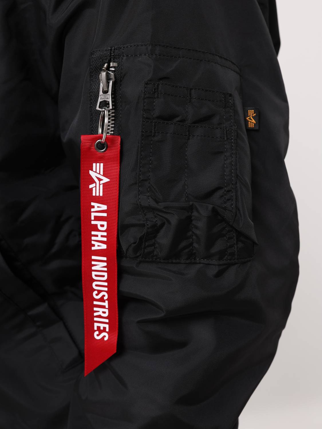 Куртка / Бомбер утепленный мужской '' MA-1 Logo Oxford'' (Black) Alpha Industries