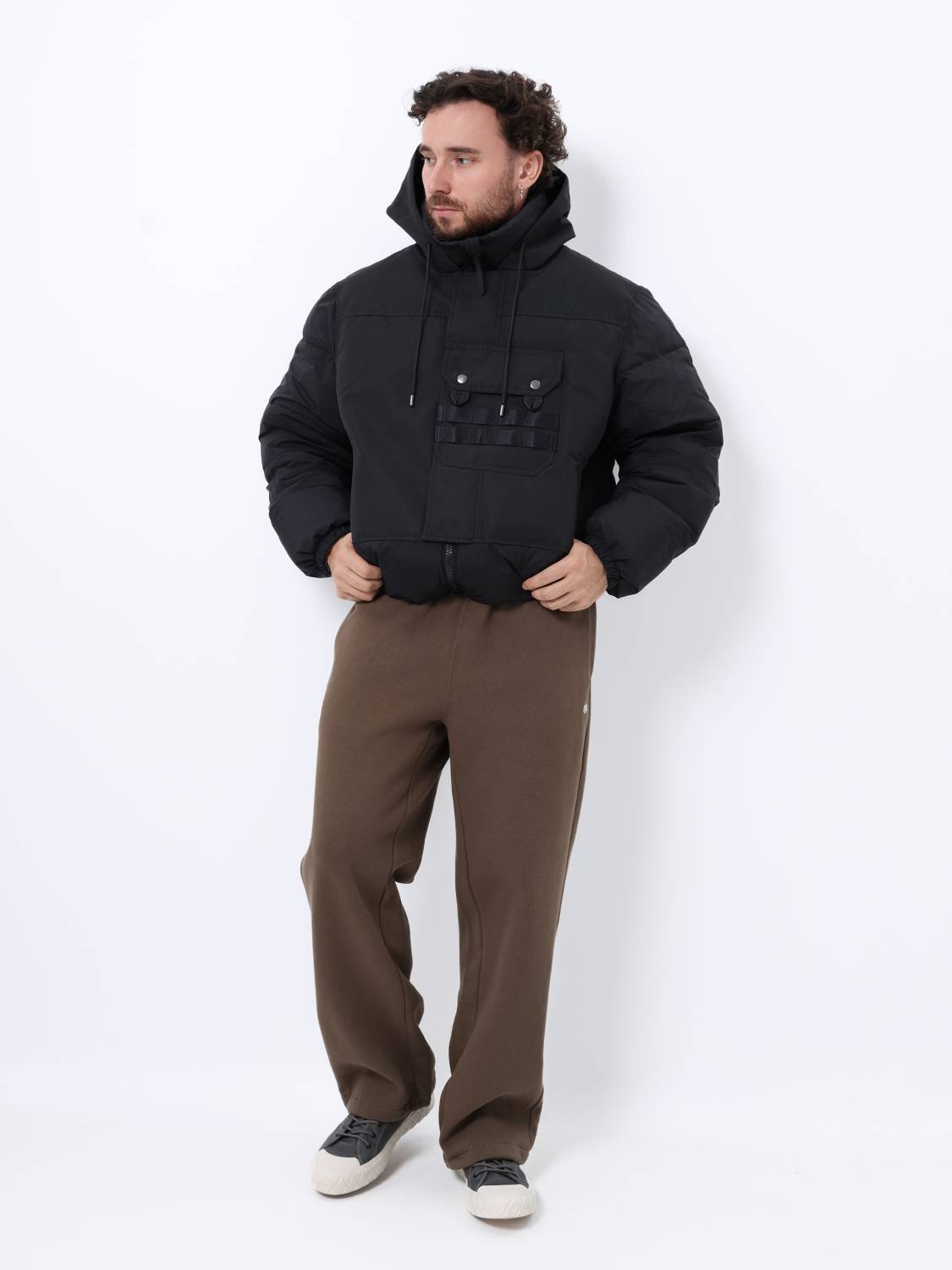 Куртка / Парка теплая пуховая мужская "1960s Swedish Army Motorcycle" (Black) Alpha Industrie