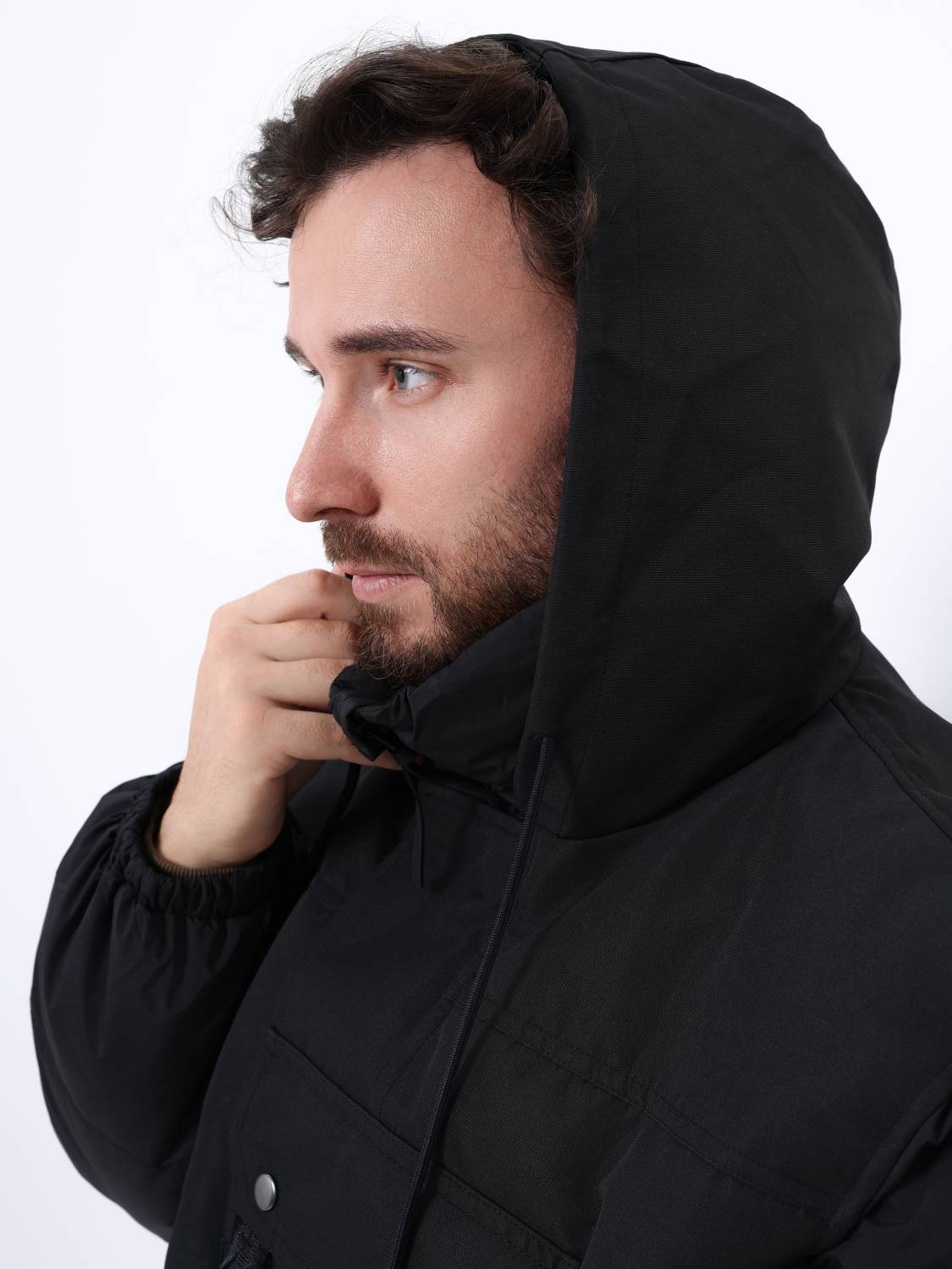 Куртка / Парка теплая пуховая мужская "1960s Swedish Army Motorcycle" (Black) Alpha Industrie