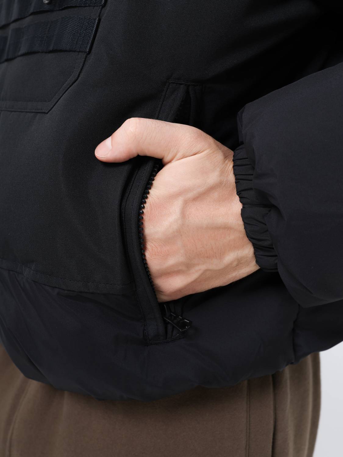 Куртка / Парка теплая пуховая мужская "1960s Swedish Army Motorcycle" (Black) Alpha Industrie