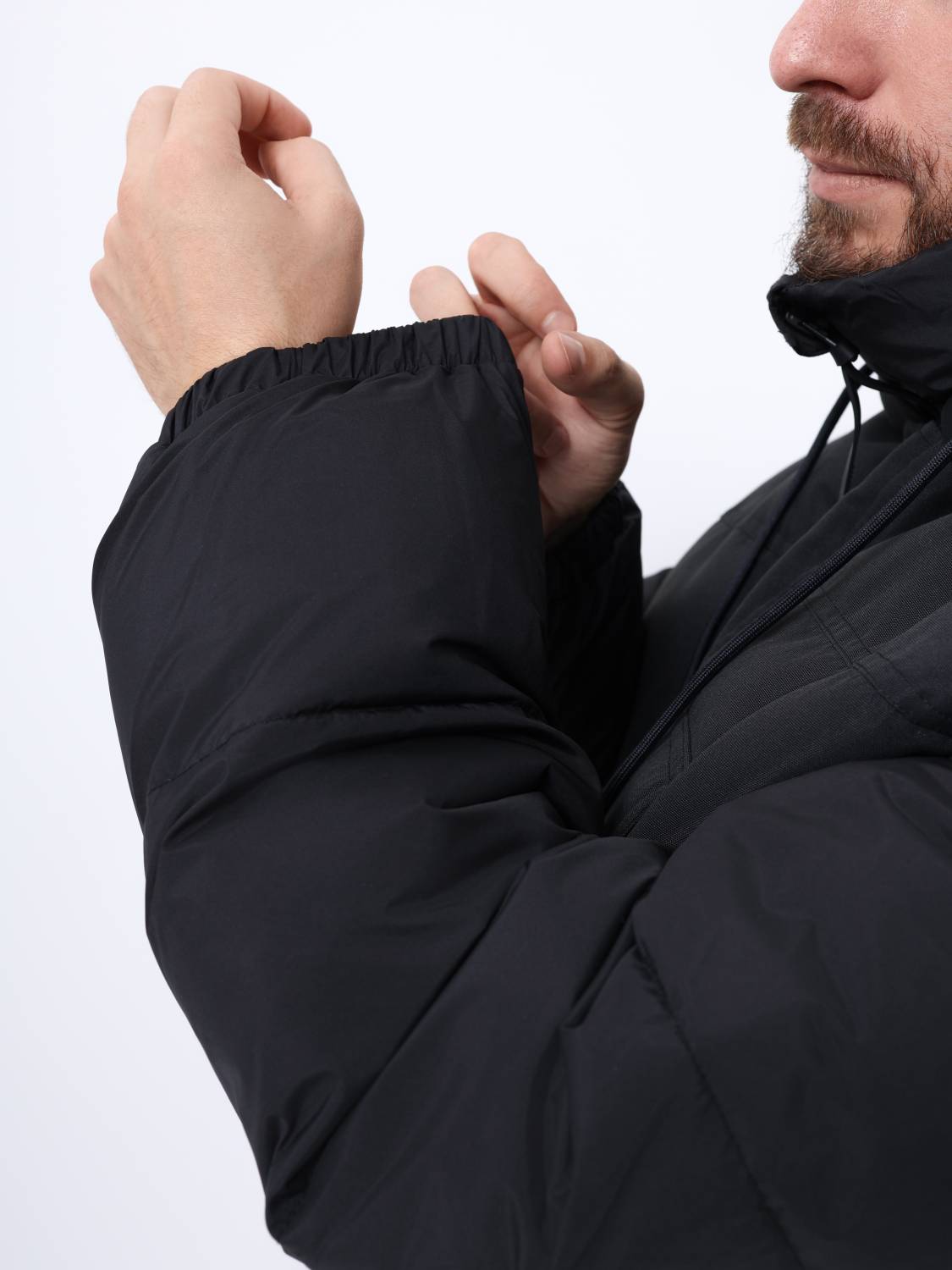 Куртка / Парка теплая пуховая мужская "1960s Swedish Army Motorcycle" (Black) Alpha Industrie