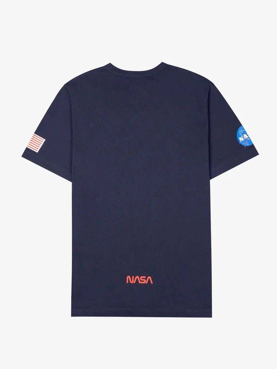 Футболка "NASA Worm Logo" (Replica Blue) Alpha Industries