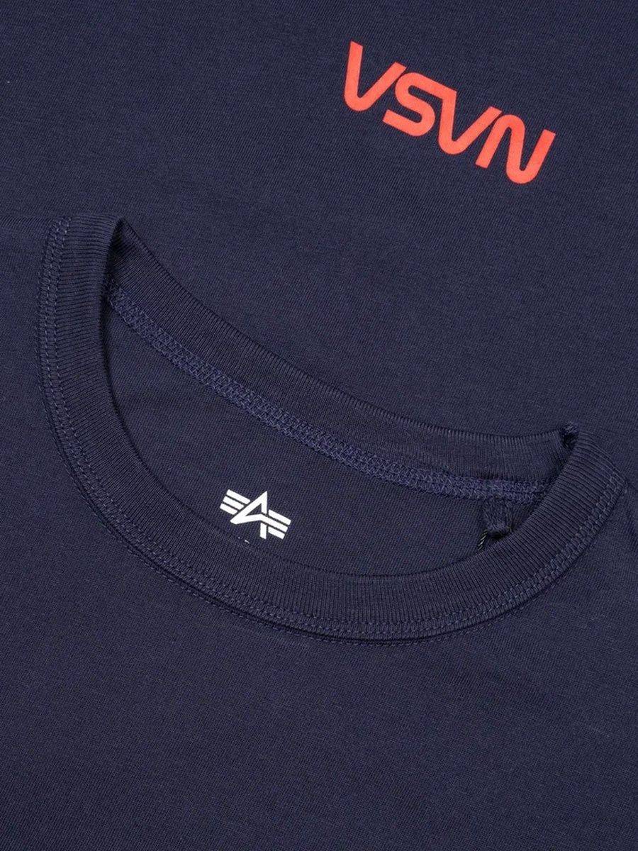 Футболка "NASA Worm Logo" (Replica Blue) Alpha Industries