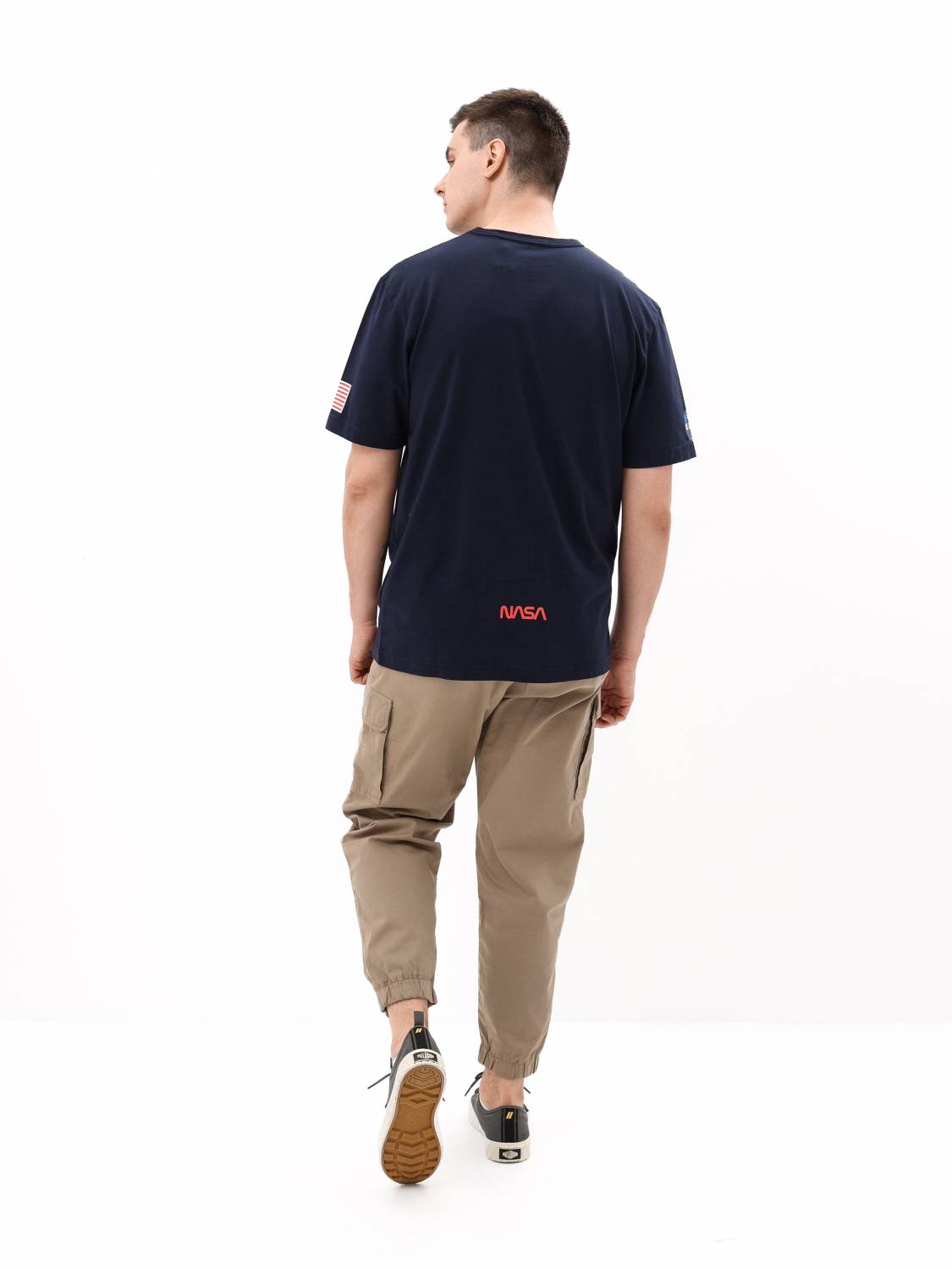 Футболка "NASA Worm Logo" (Replica Blue) Alpha Industries
