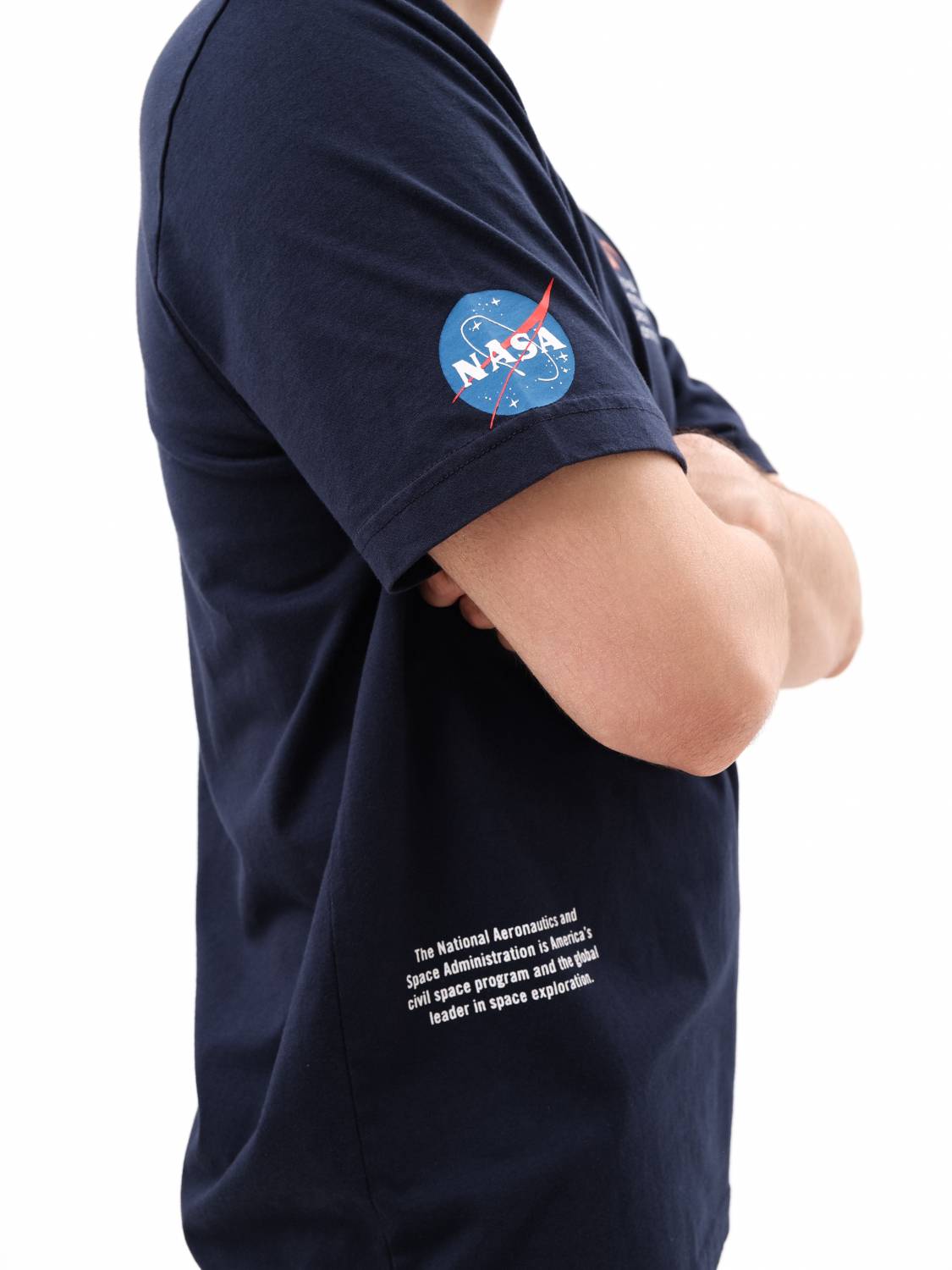 Футболка "NASA Worm Logo" (Replica Blue) Alpha Industries