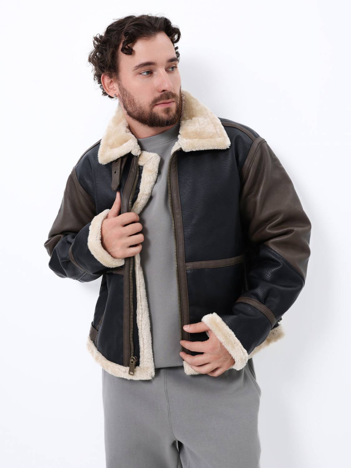 Куртка / Бомбер теплый мужской ''B-3 MOD'' (Espresso) Alpha Industries