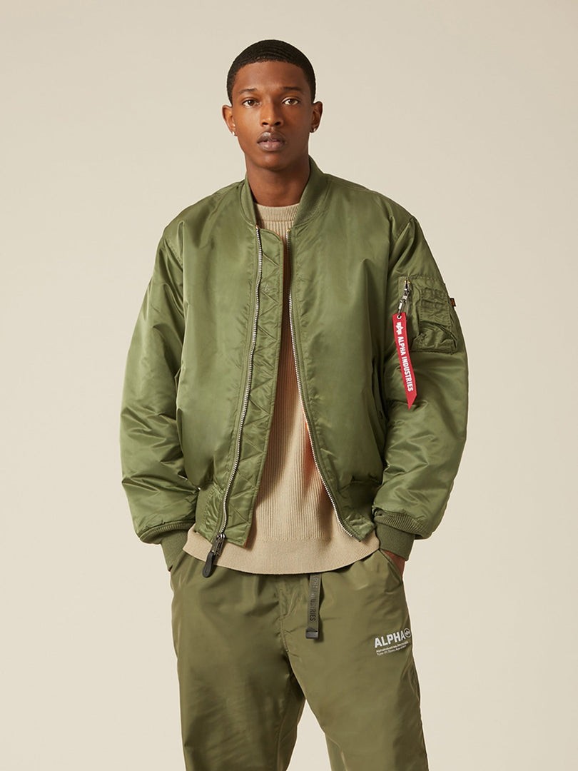 Куртка / Бомбер утепленный мужской "MA-1" (Sage) Alpha Industries