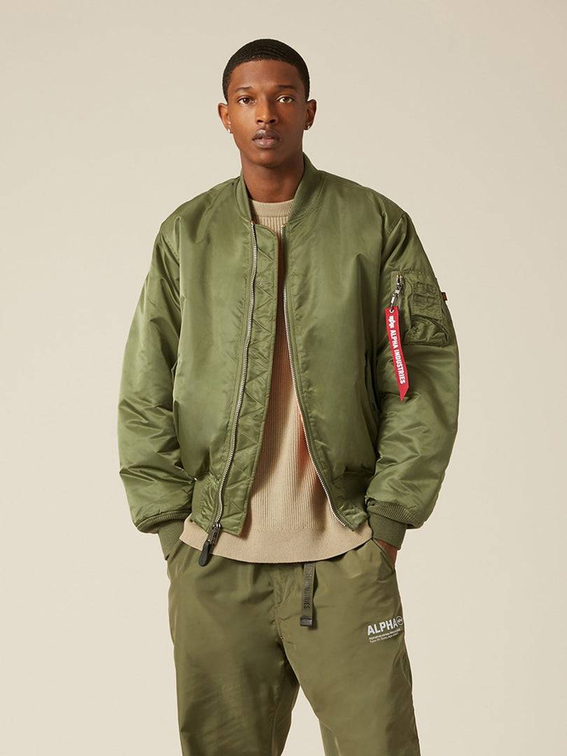 Куртка / Бомбер утепленный мужской "MA-1" (Sage) Alpha Industries