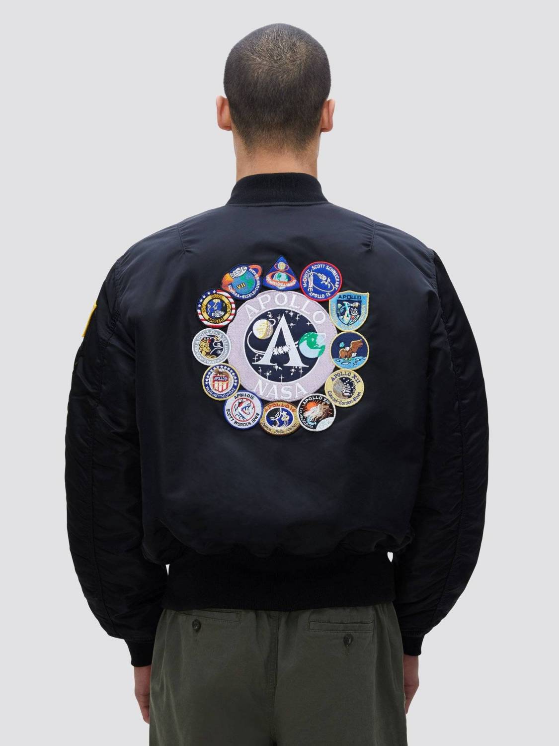 Куртка / Бомбер утепленный мужской ''Apollo MA-1'' (Black) Alpha Industries