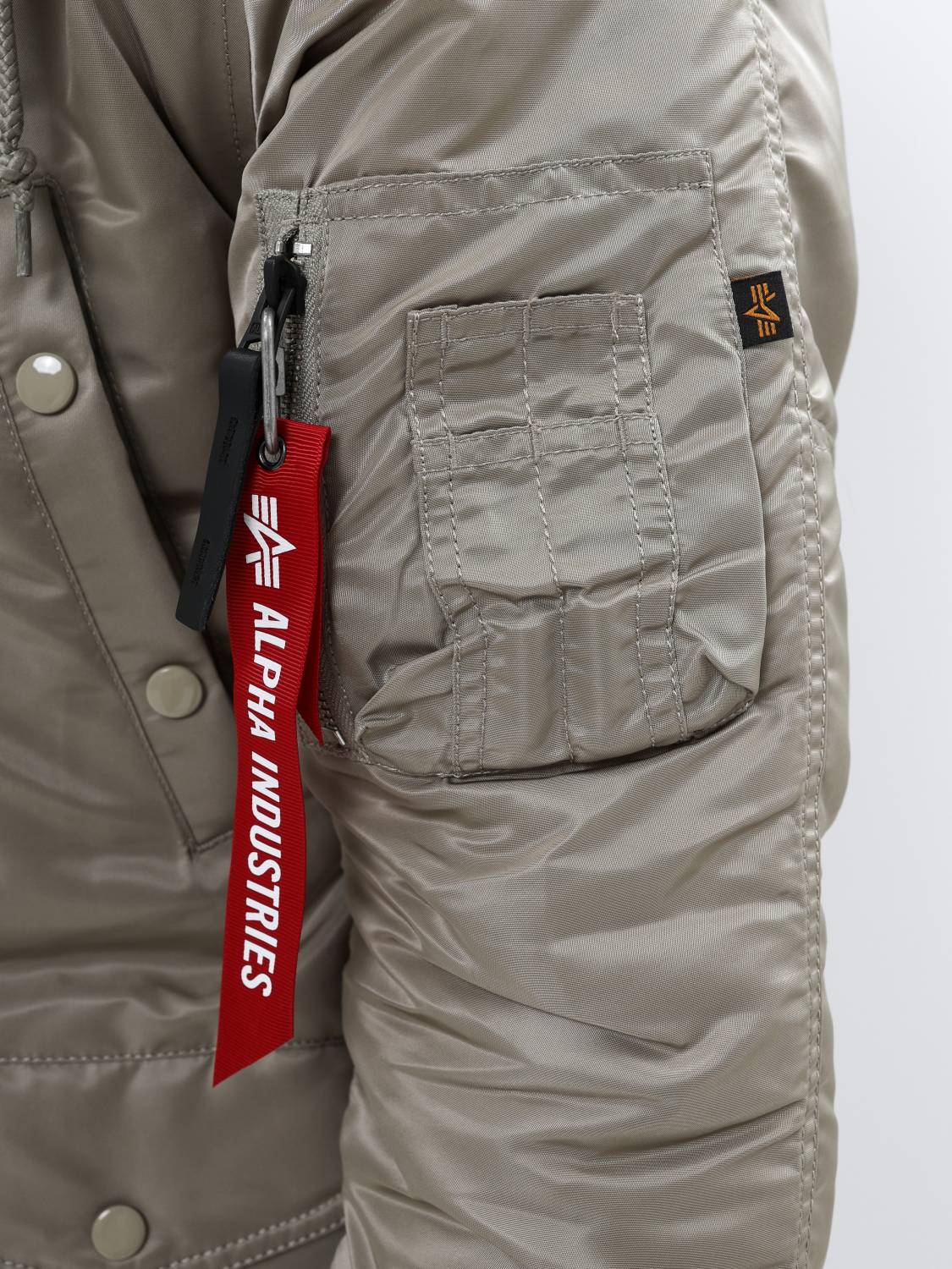 Куртка / Парка теплая мужская "Slim Fit N-3B" (Dark Khaki) Alpha Industries