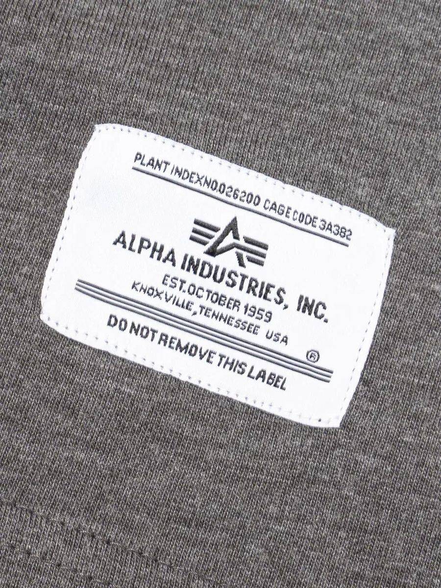 Футболка "NASA Worm Logo" (Dark Charcoal Heather) Alpha Industries