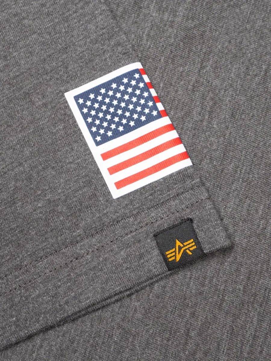 Футболка "NASA Worm Logo" (Dark Charcoal Heather) Alpha Industries