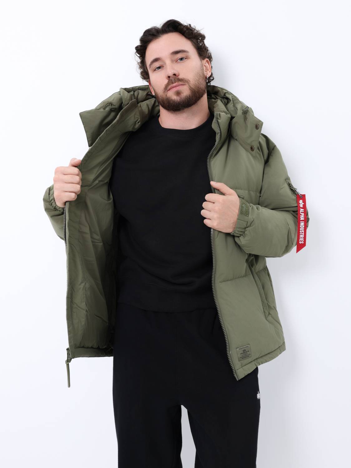 Пуховик / Парка теплая мужская "Puffer Parka" (OG-107 Green) Alpha Industries