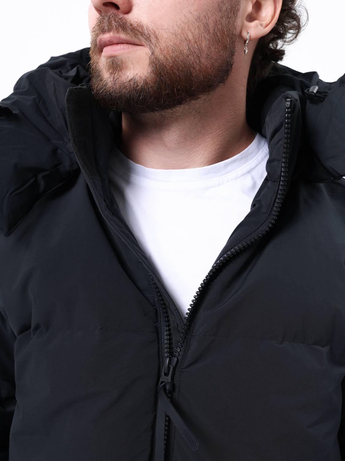 Пуховик / Парка теплая мужская "Puffer Parka" (Black) Alpha Industries