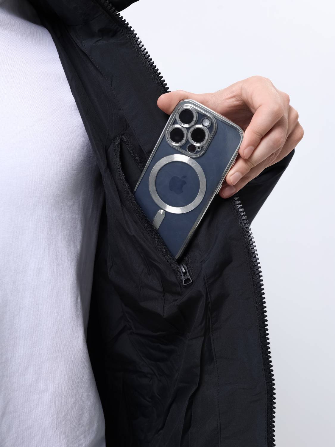 Пуховик / Парка теплая мужская "Puffer Parka" (Black) Alpha Industries