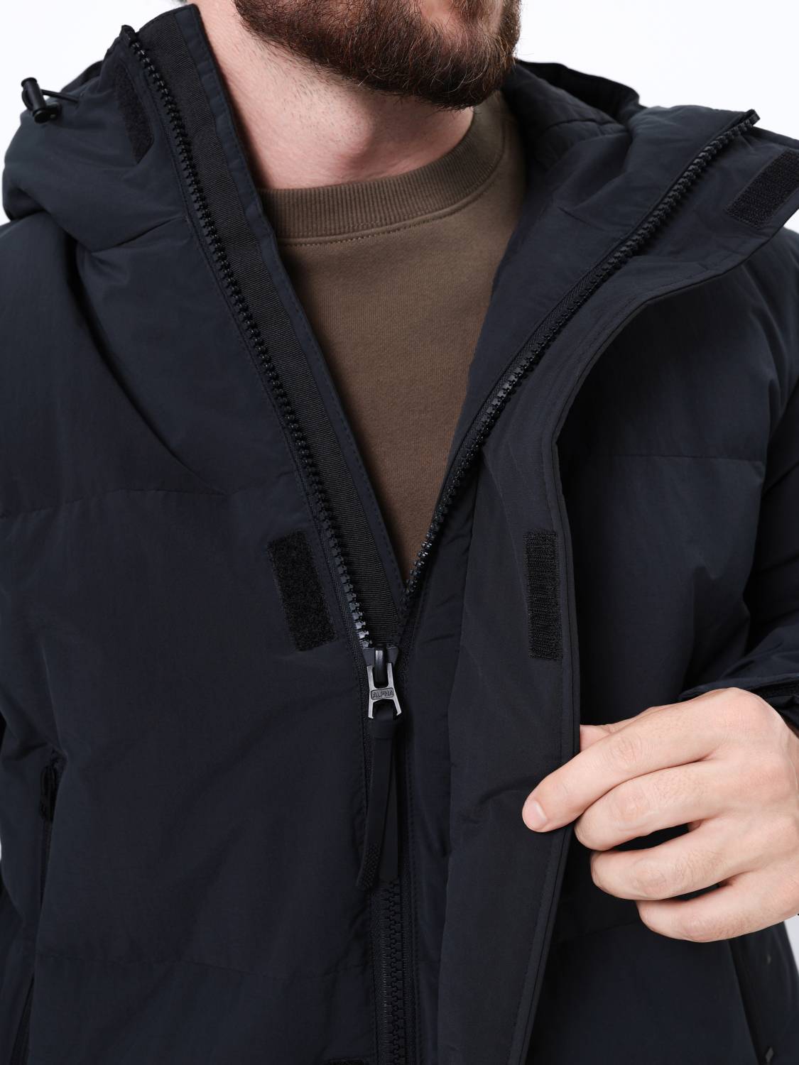 Пуховик / Парка теплая длинная мужская "Long Puffer Parka" (Black) Alpha Industries