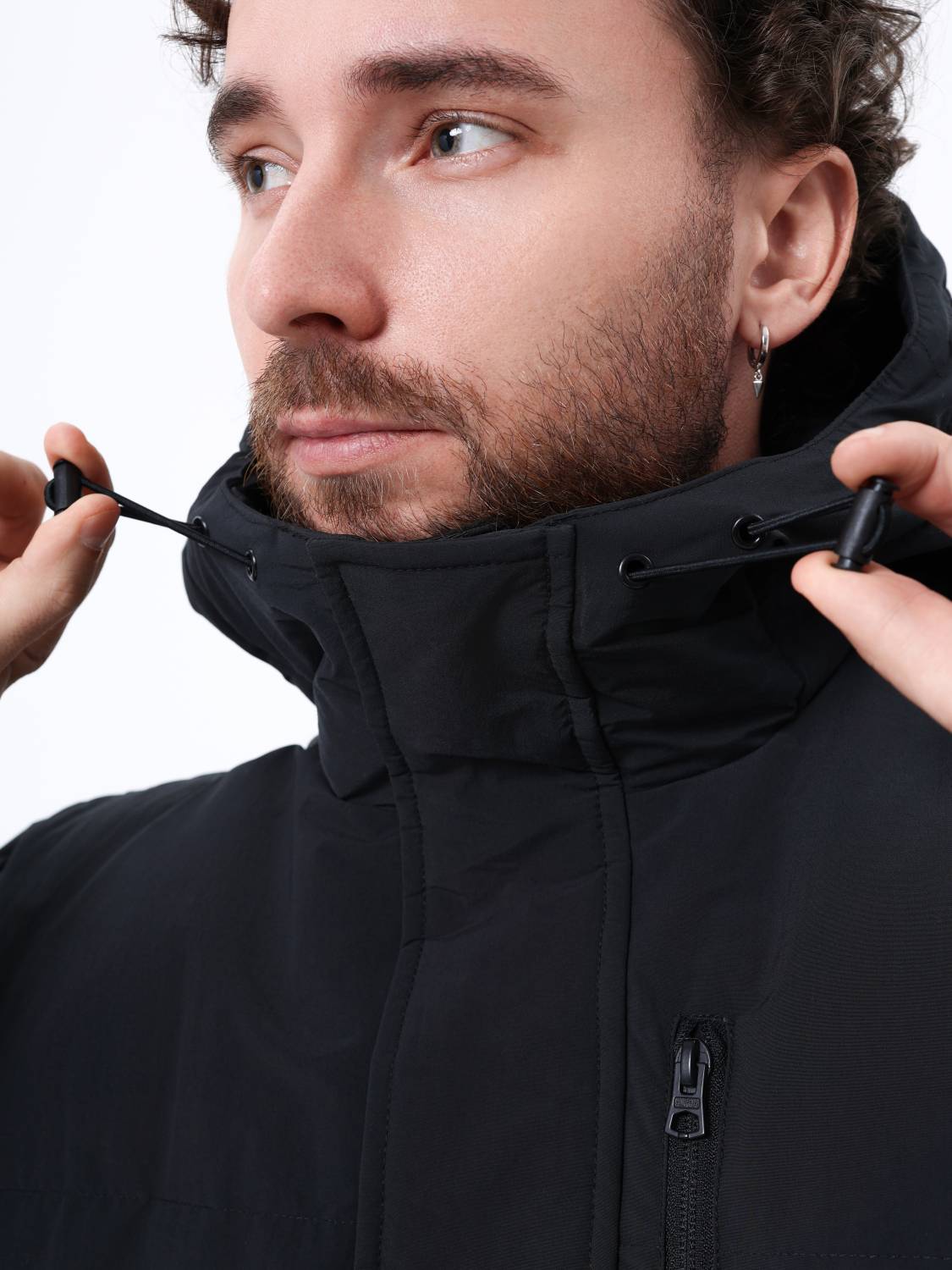 Пуховик / Парка теплая длинная мужская "Long Puffer Parka" (Black) Alpha Industries